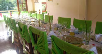 Wedding dining at the Cuffie River Nature Retreat, Tobago
